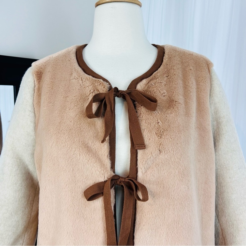 💋Madewell Colorblock faux mint jacket. Size S - Picture 4 of 9